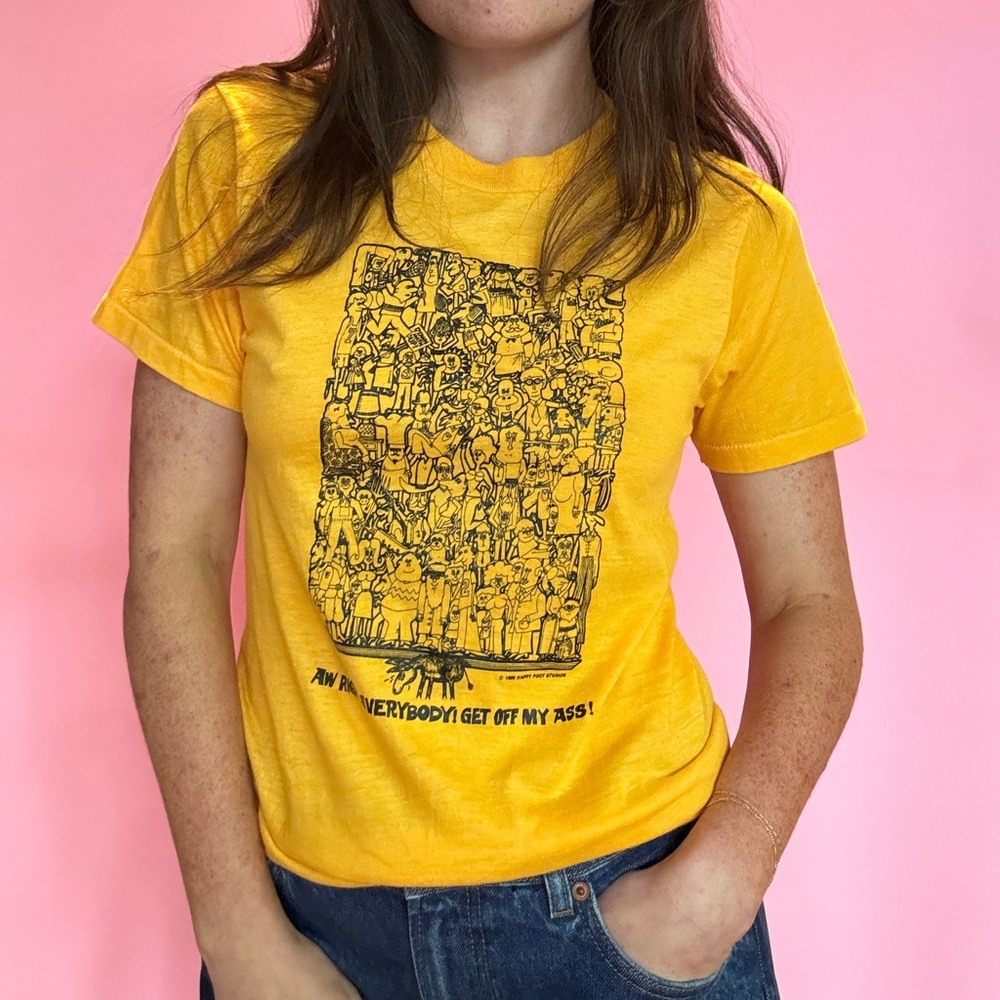 1980 SCREEN STARS GET OFF MY A$$ T-SHIRT